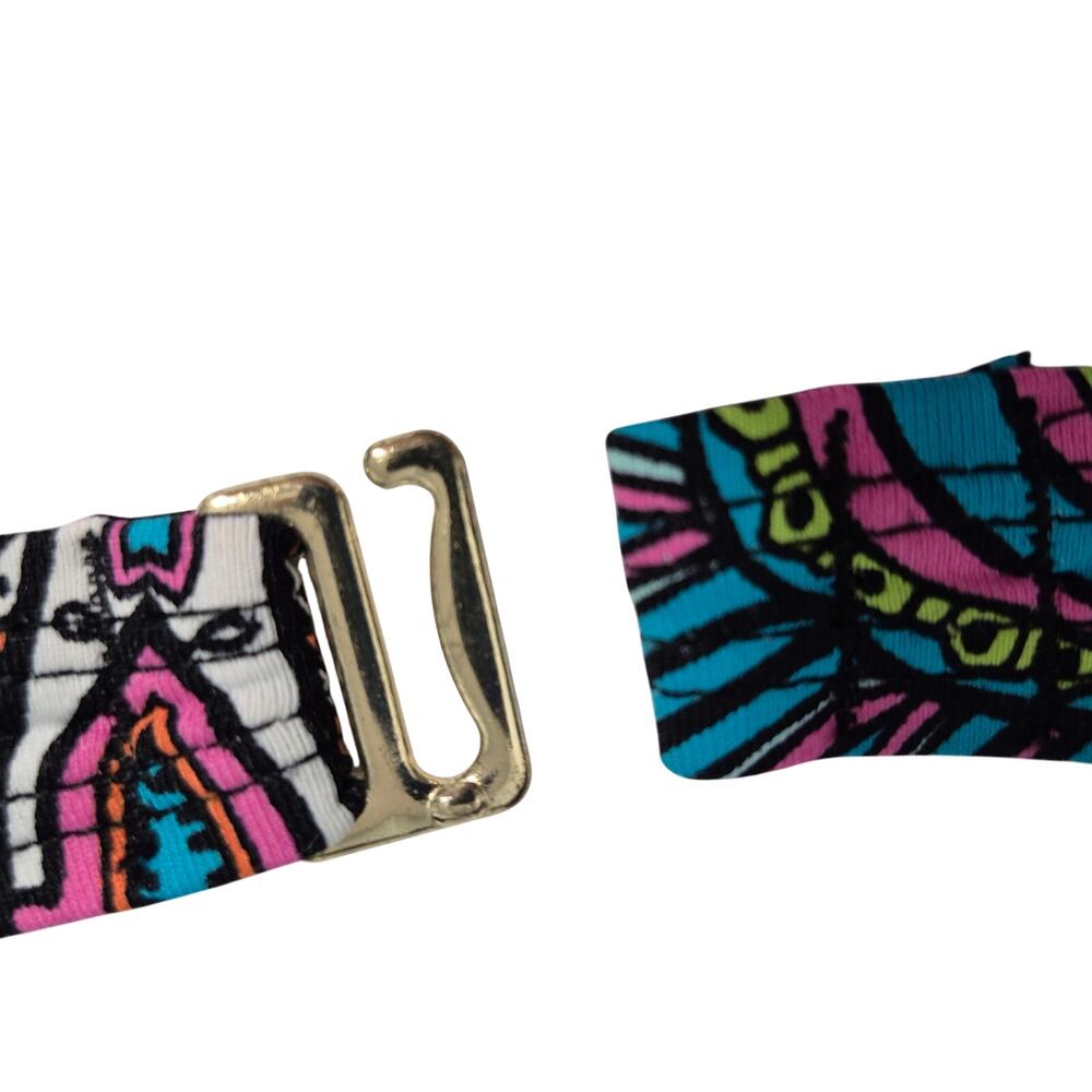 Liz Claiborne Paisley Bikini Halter Top Women's Size 8 Blue Pink Black - Picture 10 of 12